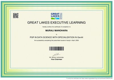 Great Lakes PGP Certificate