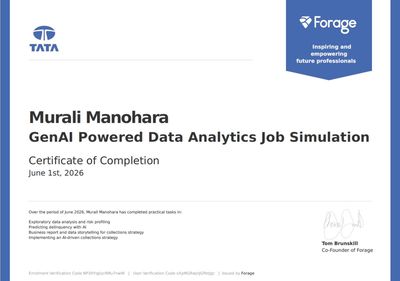 Tata Forage Certificate
